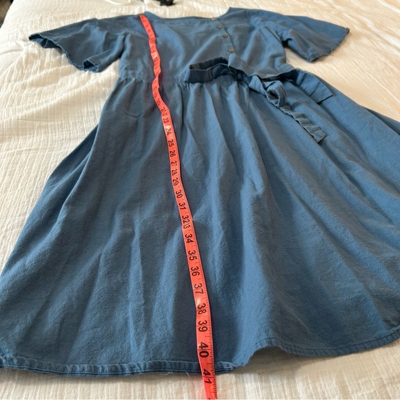 Denim blue dress fit and flare Medium 10 - Picture 8 of 8